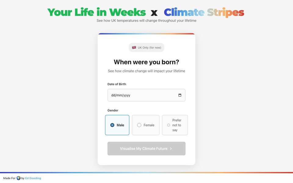 Climate Life in Weeks website